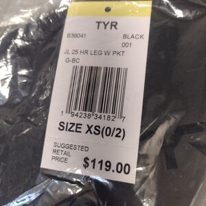 TYR Black Leggings with Pocket